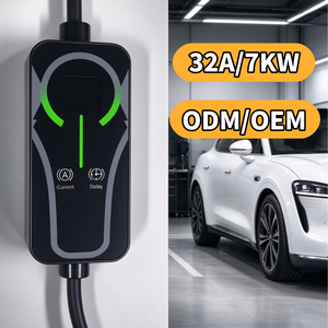 เครื่องชาร์จรถยนต์ไฟฟ้าแบบพกพา 7kW 32A IP54 พร้อมหัวชาร์จหลายแบบ Type1 Type2 GB/T EU/US/UK - Product Image 2