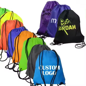 Sac à dos promotionnel personnalisé avec cordon de serrage Sac à cordon en polyester 210D Impression d'emballage Sac à cordon avec logo personnalisé - Product Image 1