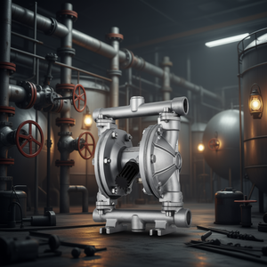 Pompe à double diaphragme à commande pneumatique en acier inoxydable 8,8 GPM 120 PSI PTFE pour pétrole, diesel et fluides à faible viscosité - Product Image 2