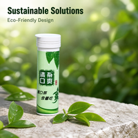 Tube de comprimés effervescents de qualité supérieure avec couvercle à clapet, déshydratant inclus, flacon cylindrique pour compléments alimentaires OEM ODM ISO