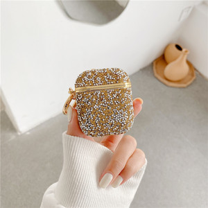 Cho <span class=keywords><strong>3D</strong></span> Leopard Keychain nữ tính phụ nữ Hàn Quốc Nhật Bản Rhinestone 3 12 Pro <span class=keywords><strong>3D</strong></span> Vàng Kim Cương Bling AirPod trường hợp - Product Image 5