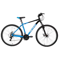 Vélo de montagne en alliage d'aluminium, cadre souple, 18 vitesses, selle confortable, léger, amortissement pneumatique, freins à double disque, 26 pouces, pas cher