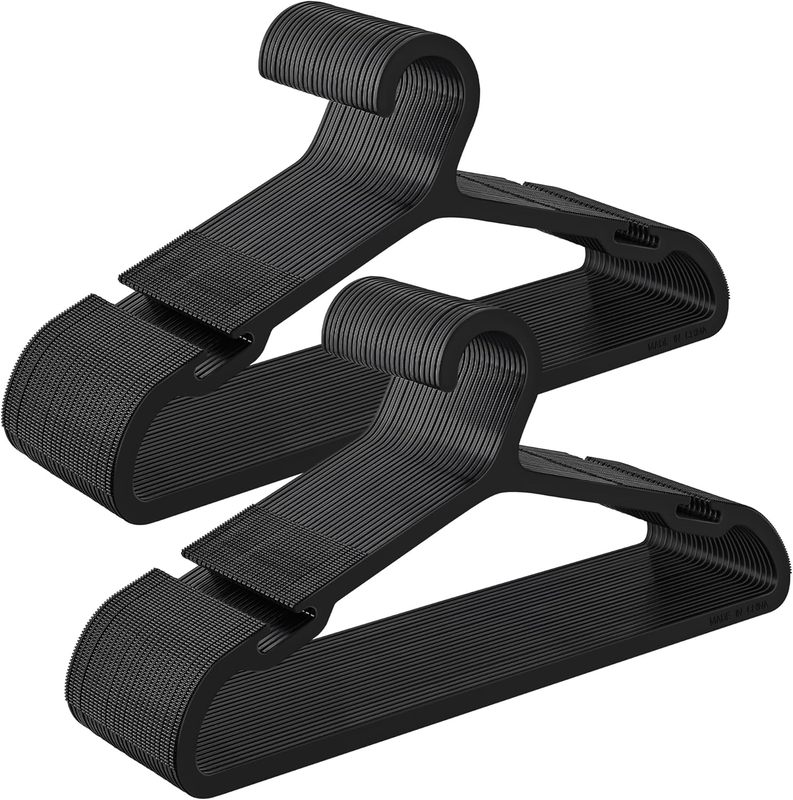 Black 50PK Lightweight Space Saving Durable