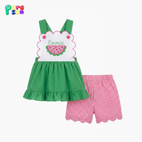 Ensembles de vêtements pour filles Puresun, imprimés décontractés personnalisés, en tricot respirant en coton, avec appliques, tenues d'été pour enfants