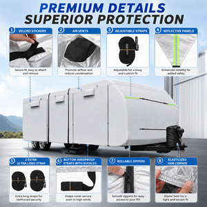 Housse de protection <span class=keywords><strong>pour</strong></span> camping-car Bestway Custom Class - Imperméable, anti-UV, anti-vent, anti-poussière, rejet IR à 70 %, tissu non tissé durable, protection extérieure <span class=keywords><strong>pour</strong></span> <span class=keywords><strong>voiture</strong></span> - Product Image 4