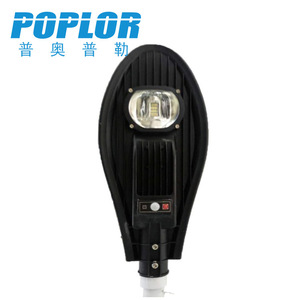 Poplor Solar Street <b>Light</b> 30W LED Aluminum Alloy <b>Remote</b> <b>Control</b> <b>Wall</b> Mount Waterproof Road Lamp - Product Image 1