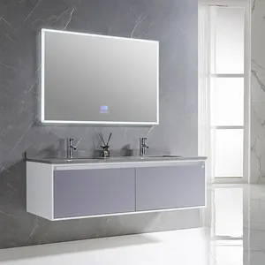 60 in vanity modern style bathroom cabinets with ceramic Sintered top for sale