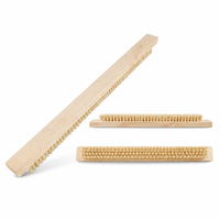Brosse à poils de sisal multi-rangs avec manche en bois, fibres naturelles rigides, brosse de nettoyage pour machine, brosse de remplacement