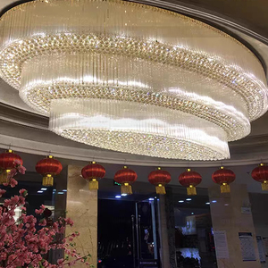 Fabricación OEM ODM de Lámparas Colgantes de Cristal LED Modernas para Decoración de Interiores de Lujo, Vestíbulos de Hotel y Salones de Banquetes - Product Image 3