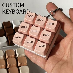 Porte-clés personnalisé avec logo imprimé, design DIY, bouton de clavier, capuchon de clavier, interrupteurs anti-stress - Product Image 1