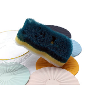 Esponja de limpieza para lavavajillas en forma de oso ecológica, patrón redondo para pulido doméstico - Product Image 5