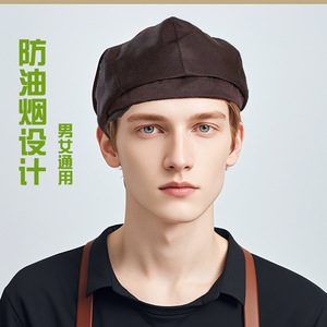 White Beret Work Hat Breathable Monochrome Adult Uniform Cap For Chefs Bakers Hotel Staff Flight Attendants - Product Image 4