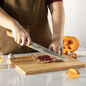 Cuchillo ámbar de 73 capas de acero de Damasco AUS10, cuchillo para tallar carne de cocina de madera, cuchillo para jamón de 11 pulgadas - Product Image 6