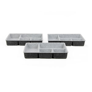 Organisateur de bureau rectangulaire multifonction en feutre fait main, bacs à lettres, <span class=keywords><strong>trieur</strong></span> de dossiers, organiseurs de tiroirs de bureau, ensemble de bacs pour - Product Image 3