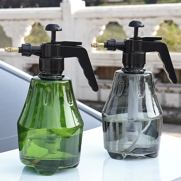 Spruzzatore d'acqua portatile trasparente da 1,5 l pianta da giardino in plastica per annaffiatoio vaso con Spou in acciaio inossidabile