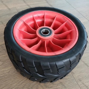 Nhà Máy Sản Xuất Bãi Biển Giỏ Hàng 7 Inch PU Bọt Bánh Xe 7X4 Phẳng Miễn Phí Lốp Xe Với Trung Tâm Nhựa - Product Image 3