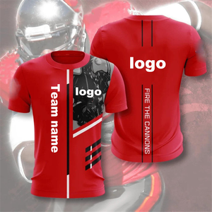 Conjunto de Camiseta Deportiva Europea Americana de Corte Holgado Personalizada para Hombre, Camiseta de Rugby de Manga Corta con Cuello Redondo y Tejido de Verano <span class=keywords><strong>Z</strong></span> 3D - Product Image 3