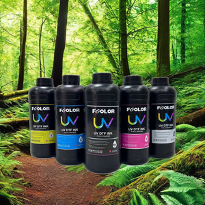 Fcolor 1000ml 6 màu mực <span class=keywords><strong>UV</strong></span> mềm cứng mực <span class=keywords><strong>UV</strong></span> in mực <span class=keywords><strong>UV</strong></span> giá cho Epson i3200 xp600 1390 tx800 L800 - Product Image 1