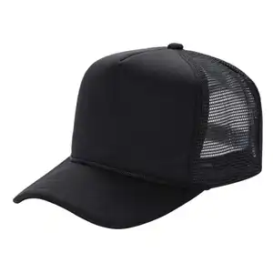 סיטונאי לוגו מותאם אישית חם מכירה פרופיל גבוה פרוקר כובע 5 לוח קדמי עם רשת בחזרה כובע בייסבול