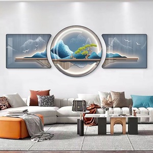 Neue dekorative Malerei moderne Licht Luxus Sofa Hintergrund Wand Triptychon Kristall Porzellan Malerei mit Diamanten Wand kunst - Product Image 6