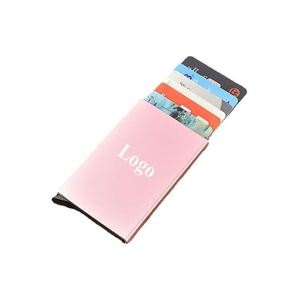 Custom Logo <b>Business</b> Gift Large Capacity Aluminum Metal Blocking Minimalist Men Pop up <b>Business</b> <b>Card</b> <b>Holder</b> - Product Image 1