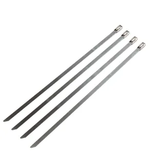 Epoxy coated stainless steel flexible zip tie 4.6X150mm Self-locking Cable Tie