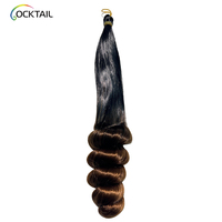 10"-30" 150g Loose Wave Spiral Curl Crochet Braid pony Style Factory Wholesale French Curl Braiding Hair Extensions
