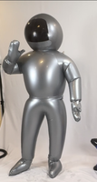 Costume gonflable adapté aux besoins du client de l'espace adulte de PVC pour annoncer le prix usine prêt pour la vente