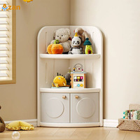 Armoire de rangement d'angle en plastique pour enfants, organisateur de jouets, OEM ODM, meubles de chambre d'enfant personnalisés