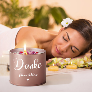 Rose Gold Tin Modern <b>Candle</b> Container Round Metal Can Custom Printed Packaging Jar for Valentine's Day Scented <b>Candle</b> <b>Gift</b> - Product Image 2