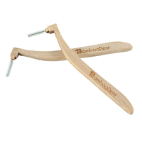 Brosses interdentaires en bambou courbées en forme de L CoralClean pour les espaces étroits, les appareils dentaires, les implants, kit de soins bucco-dentaires écologiques pour adultes, CE