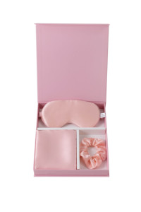 Juego de Antifaces de Seda Pura Orgánica Bordada 6A 16/19/22mm con Funda de Almohada 100% Seda de Morera Real y Caja - Product Image 3