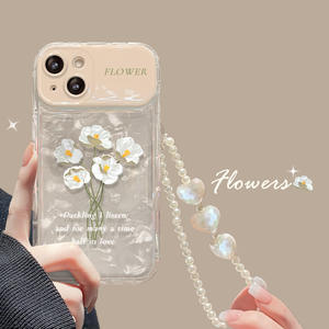 Étui de téléphone transparent anti-chute avec motif floral et miroir pour iPhone 7, 8, 11, 12, 13, 14, 15, 16 <span class=keywords><strong>Pro</strong></span> Max - Product Image 2