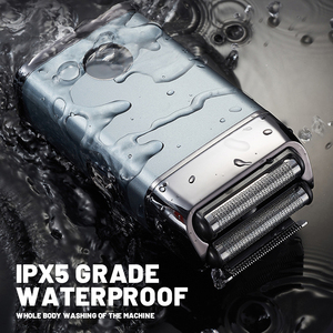 Máy cạo râu điện cầm tay cho nam, chống nước, có chức năng tỉa ria mép, lưỡi kép, sạc USB-C, không dây - Product Image 6