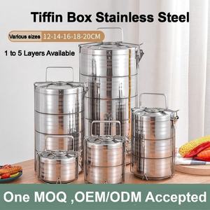 Boîte à lunch <span class=keywords><strong>isotherme</strong></span> en acier inoxydable à plusieurs niveaux, porte-<span class=keywords><strong>repas</strong></span> thermique à double paroi avec poignée pour la vente en gros en Inde et au Moyen-Orient - Product Image 6