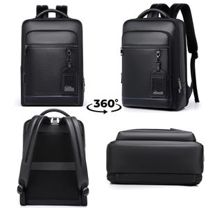 حقيبة ظهر من الجلد الصناعي مقاومة للماء للرجال من WEIXIER ، حقيبة كمبيوتر محمول بحجرة إغلاق بسحاب ، سعة كبيرة للسفر اليومي للأعمال - Product Image 4