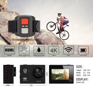 Caméra d'action Wifi 4K <span class=keywords><strong>Hdking</strong></span>, étanche, caméra vidéo sportive de 2 pouces, prise en charge de la plongée à 30 mètres de profondeur, disque dur/mémoire flash - Product Image 5