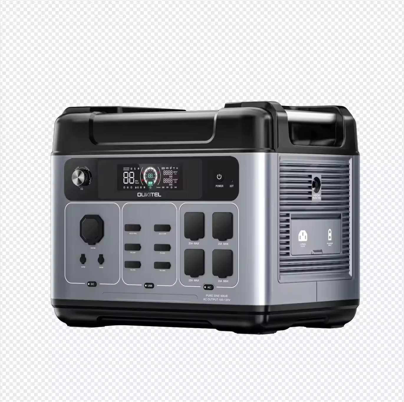 Портативная электростанция LIKOU 2048Wh 2400W UPS, быстрая зарядка, синусоидальный инвертор 4800 Вт, внешний аккумулятор для автомобиля