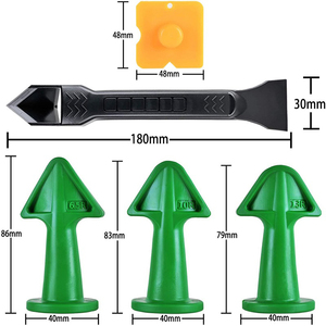 5-em-1 DIY calafetagem bocal aplicador de acabamento ferramenta raspador espátula de cola de plástico pá para telha tijolo Joint Floor Silicone OEM - Product Image 4