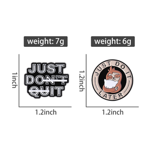 Just Do It esmalte perezoso Pin más tarde almohada Animal broche simplemente <span class=keywords><strong>no</strong></span> dejar de Metal solapa insignia - Product Image 6