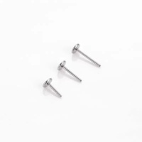 YW ASTM F136 Titane Sans Fil Push Pin Labret Post Enfants Labret Piercing Bijoux avec Zircon Lip Studs