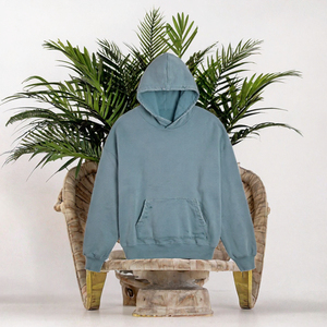 Sudadera con Capucha Extra Grande para Hombre, Color Sólido, Algodón French Terry, Estilo Casual, para Otoño - Product Image 3