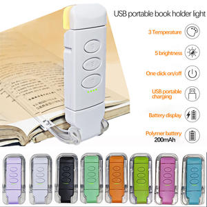 Mise à niveau de la protection des yeux Luminosité réglable LED Clip on Bookmark Light Bed Reader USB Rechargeable Flexible LED Book Light - Product Image 5