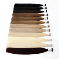 Extensions de cheveux de luxe 12A 100% Remy, bruts, à pointes épaisses, double tirage, à pointe bâton, cuticules alignées, cheveux humains vierges, extensions à pointe I