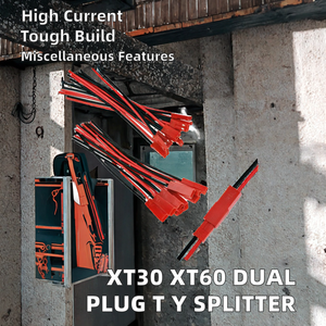 XT30 XT60 двойной штекер T Y разветвитель батареи силиконовый провод разъем 2 Штекер 1 гнездовой кабель параллельный адаптер RGB PCB ABS медь - Product Image 2