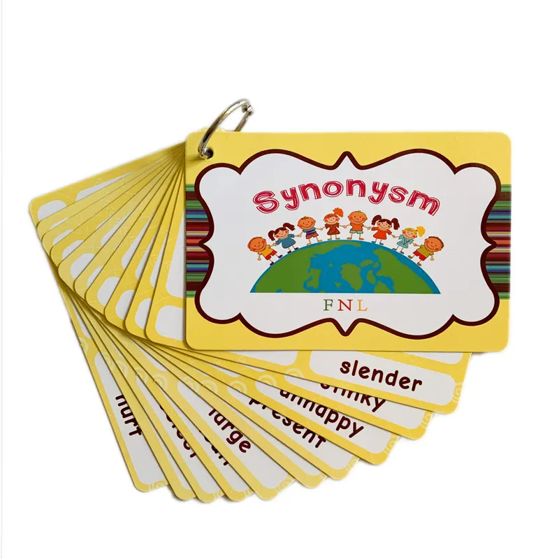 FNLシノニムアントニムス英語フラッシュカードを読むための小さなマスターポイント幼児期小学校啓発トレーニングカード