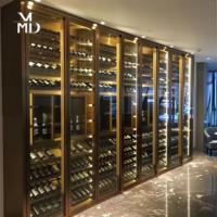 Enfriador de Vino Comercial Personalizado de Acero Inoxidable con Control de Temperatura, Puerta de Vidrio, Iluminación LED y Estantes Organizados