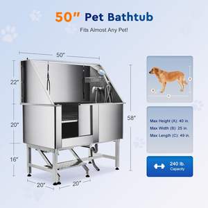 Bañera de aseo <span class=keywords><strong>para</strong></span> <span class=keywords><strong>perros</strong></span> de acero inoxidable personalizada, estación de lavado profesional <span class=keywords><strong>para</strong></span> mascotas <span class=keywords><strong>para</strong></span> <span class=keywords><strong>perros</strong></span> grandes, bañera de aseo Pertabel <span class=keywords><strong>para</strong></span> mascotas - Product Image 2
