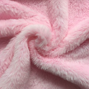 Peluche tricotée en Polyester synthétique, 12MM, couleur rose, teinture solide, fausse fourrure de lapin - Product Image 2