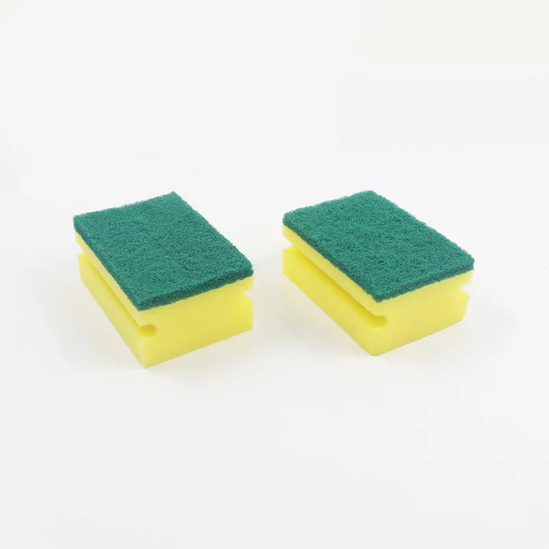 Manufacture Kitchen Cleaning Sponge Scouring Pad Scourer With Grip Dish Sponge Scrubber